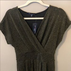 Shimmery Olive Green/Gold Jump Suit